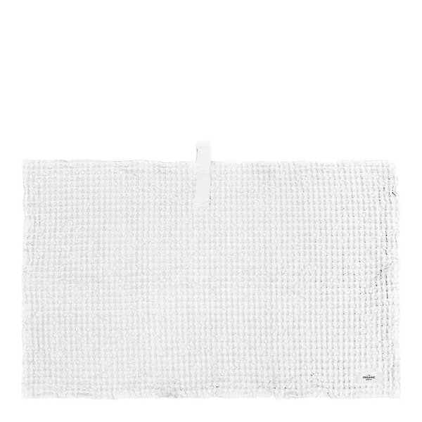 The Organic Company Big Waffle badematte 80x55 cm hvit