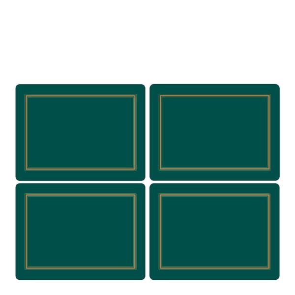 Pimpernel Classic bordbrikke 40x30 cm 4 stk emerald