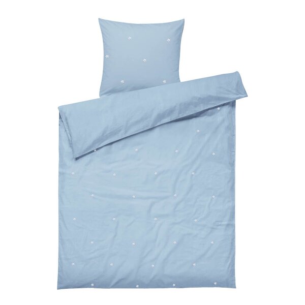 Juna Daisy sengetøy junior 100x140 cm lys blå