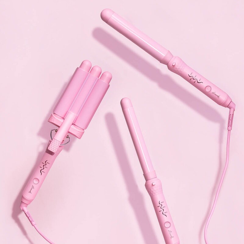 Mermade Bølgetangsett style wand 6 deler rosa