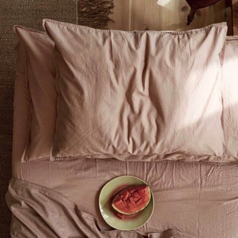 Midnatt Wilted stretchlaken 180x200 cm dusty pink