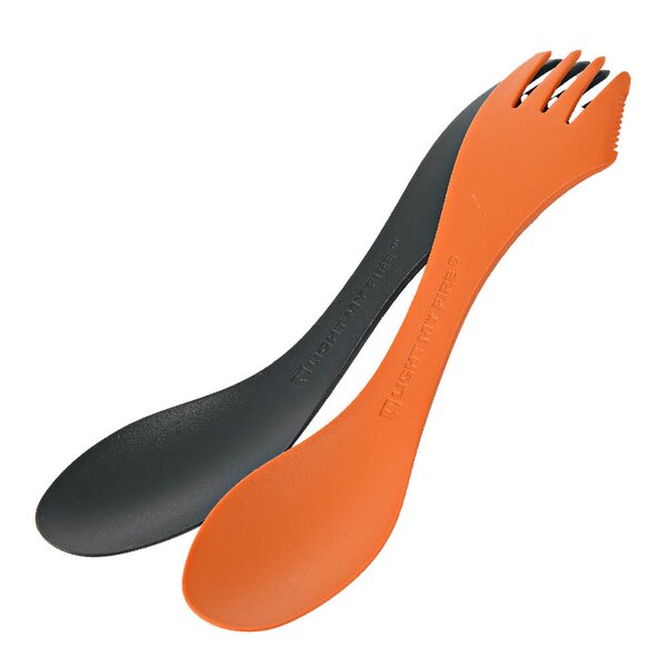 Light My Fire Swedish Spork Medium turbestikk 20 cm 2 stk rustyorange/slatyblack