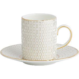 Wedgwood Gio Gold kaffekopp & asjett