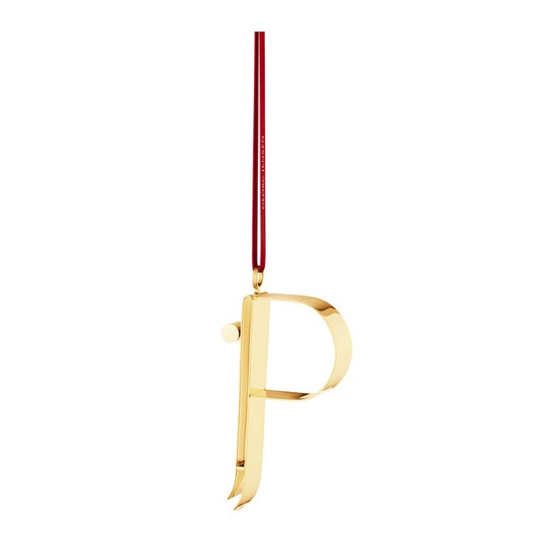 Georg Jensen Ornament pyntebokstav P gull