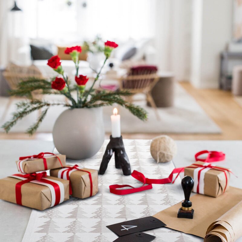 Ekelund Granar bordløper 35x120 cm ubleket