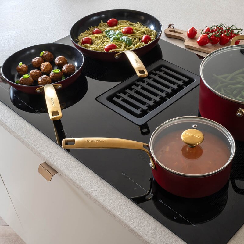 Combekk Element gryte- og pannesett 4 deler bordeaux