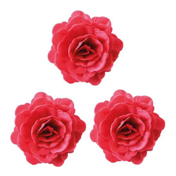 ScrapCooking Kakepynt rose 6 g 3 stk rød