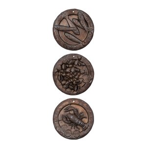 House Doctor Veggkunst Plate 20x3,5 cm 3 stk brun