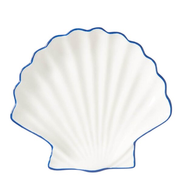 Lexington Tallerken 15,8 cm skallformet liten hvit/blå
