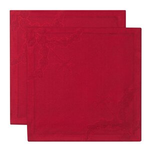 Royal Copenhagen Stjerne Riflet Jul serviett 45x45cm 2 stk rød