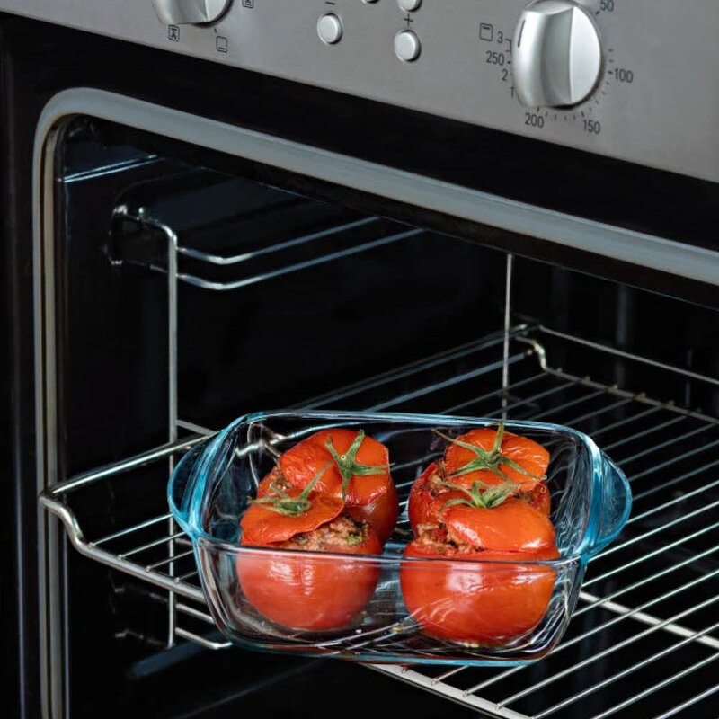 Pyrex Cook & Heat oppbevaringsboks 1L rød/klar