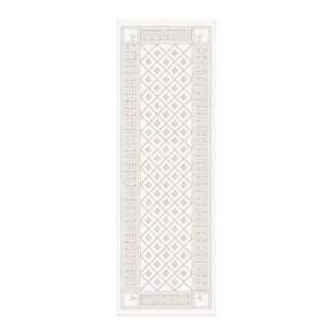 Ekelund Åttebladrose løper 50x150 cm beige