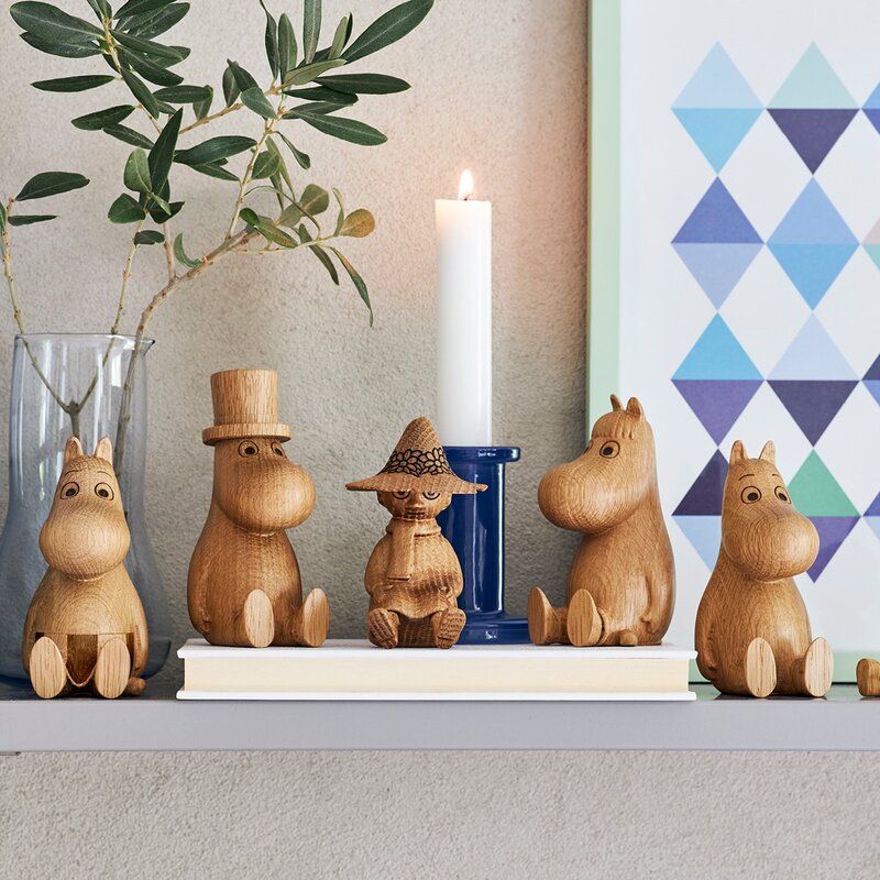 Moomin Mummi trefigur Snorkfrøken 10 cm eik