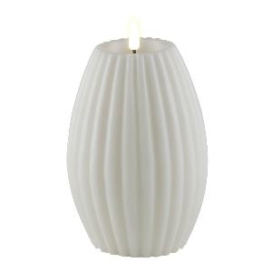 DeluxeHomeart Stripe LED kubbelys 15x10cm hvit