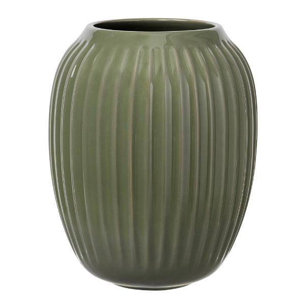 Kähler Hammershøi vase 21 cm mørk grønn