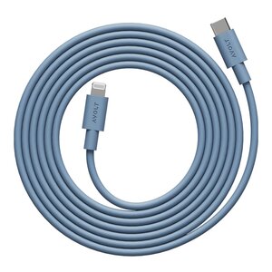 Avolt Cable 1 USB-C til Lightning kabel 2 m Shark Blue