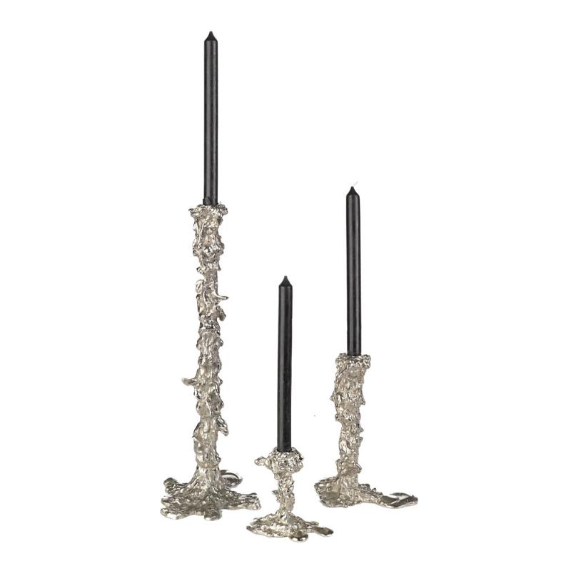 Pols Potten Drip lysestake 25 cm sølv