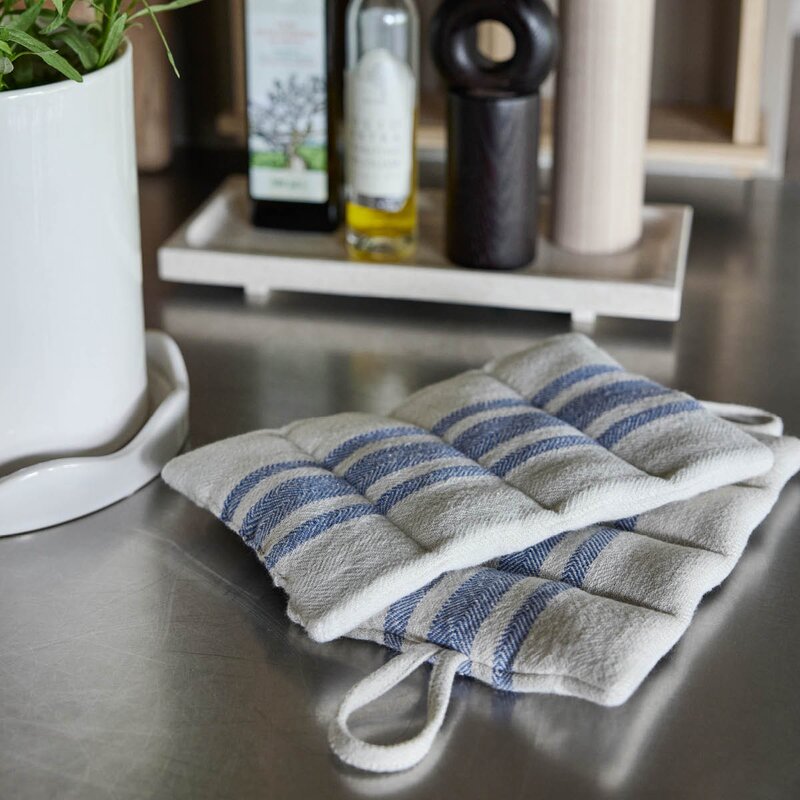 OYOY Linu gryteklut 22x14 cm 2 stk blue