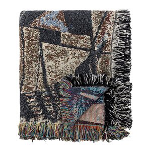 Bloomingville Rahul pledd 160x130 cm flerfarget