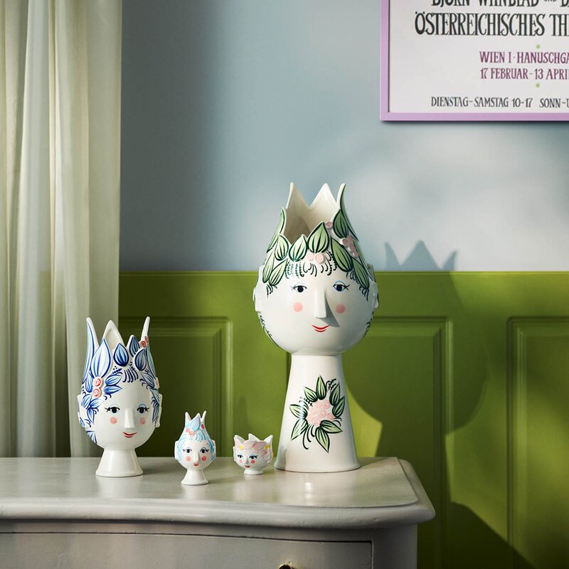 Bjørn Wiinblad Titania vase 50 cm grønn