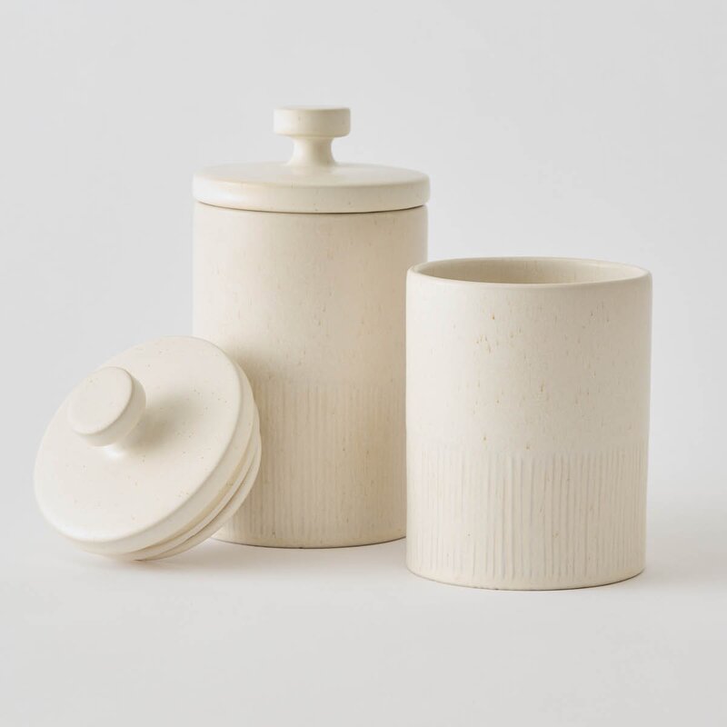 Tell Me More Palermo oppbevaringskrukke liten 18 cm krem