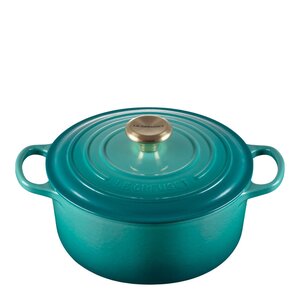 Le Creuset Signature støpejernsgryte rund 24 cm 4,2L Bleu Riviera