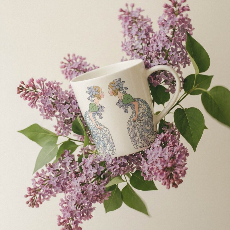 Design House Stockholm Elsa Beskow krus m/håndtak 40 cl lilla