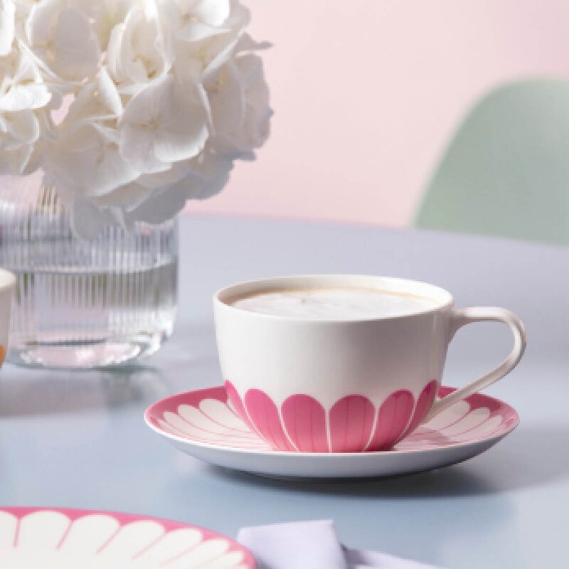 Villeroy & Boch Fleur cassis fat til cappuccinokopp 17,5 cm rosa