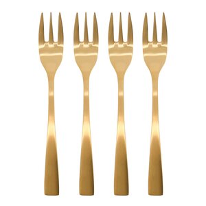 House Doctor Golden kakegaffel 4 stk 14,5 cm gull