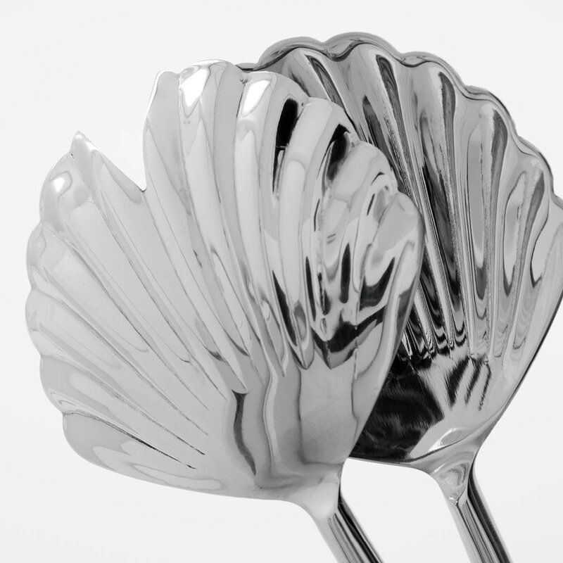 House Doctor Fan salatbestikk i rustfritt stål 28 cm sølvfinish