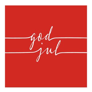 Ambiente Serviett 33x33 cm 20 stk God Jul rød