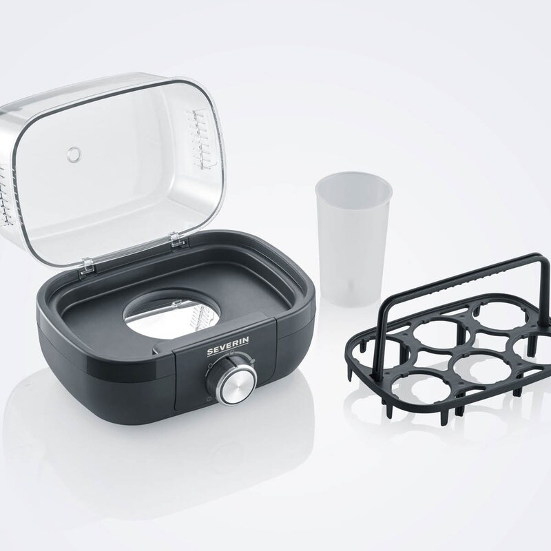 Severin Eggekoker EK3166 med elektronisk kontroll 6 egg svart