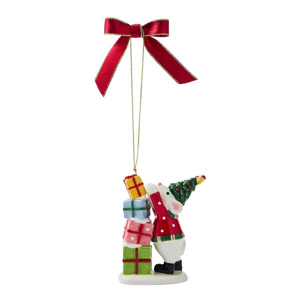 Spode Christmas Tree juletrepynt Mouse with Presents