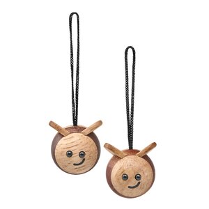 FableWood Bie trefigur 3 cm 2 stk gummitre/sapele