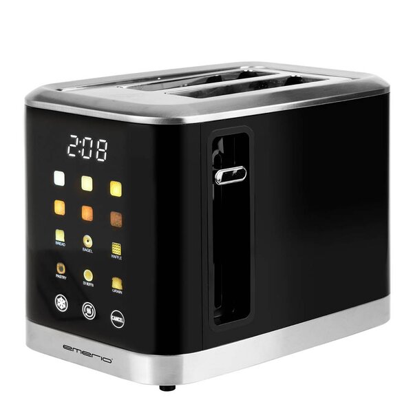 EMERIO Digital brødrister 2 skiver 800W svart