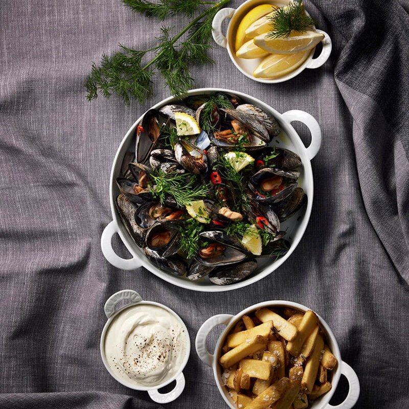 Pillivuyt Toulouse ildfast form med håndtak 11 cm 23 cl hvit