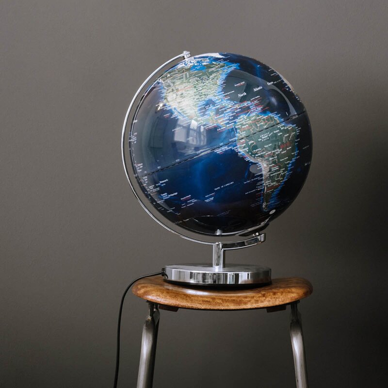 Gentlemen-s Hardware World Globe Light globus bordlampe 31 cm City Lights