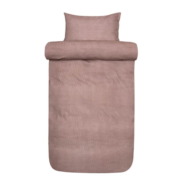 Høie Emil flanell sengesett 140x220 cm rødbrun