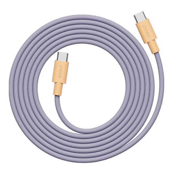 Avolt Cable 1 Bauhaus Archiv USB-C til USB-C kabel 2 m Lavender Glow