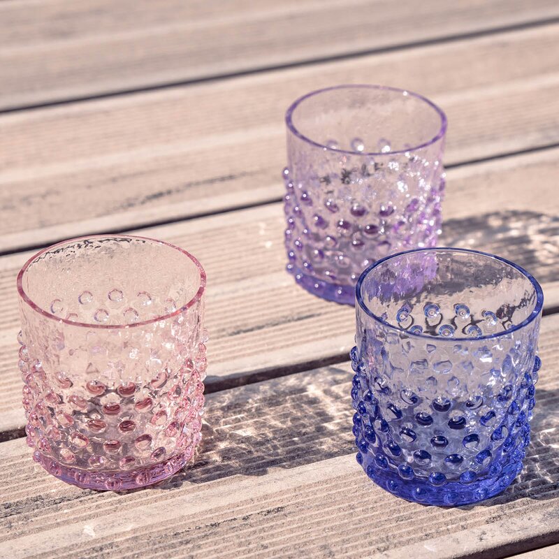 Klimchi Hobnail vannglass 15 cl lilla