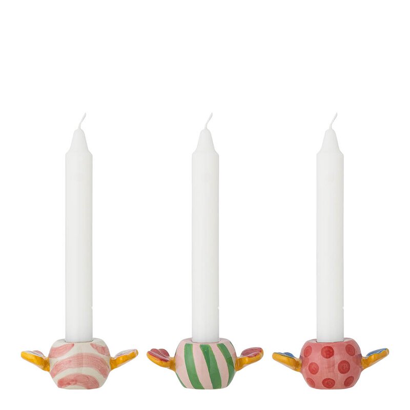 Bloomingville Caramella lysestake 3 stk 9,5x4,5x5 cm multi
