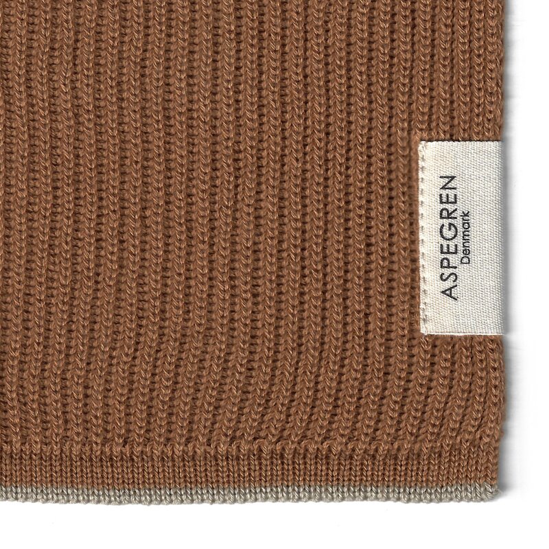 Aspegren Ripple kjøkkenklut strikket 26x26 cm camel