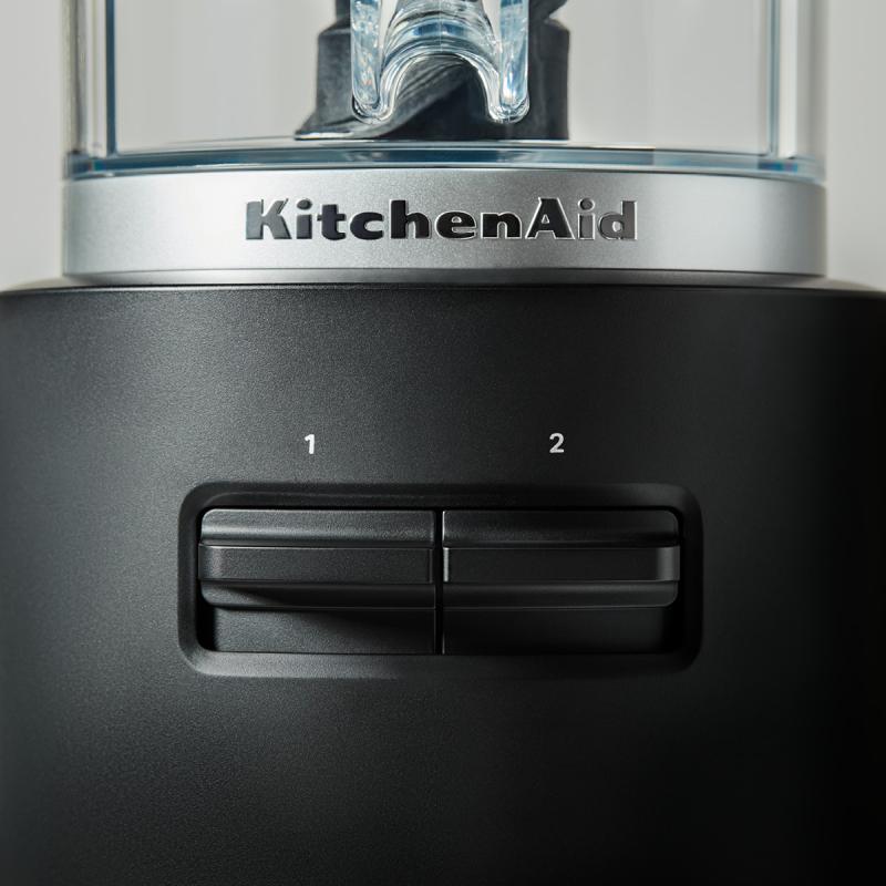 KitchenAid Go Cordless mini foodprocessor 5KFCR500BM u/ batteri matt svart