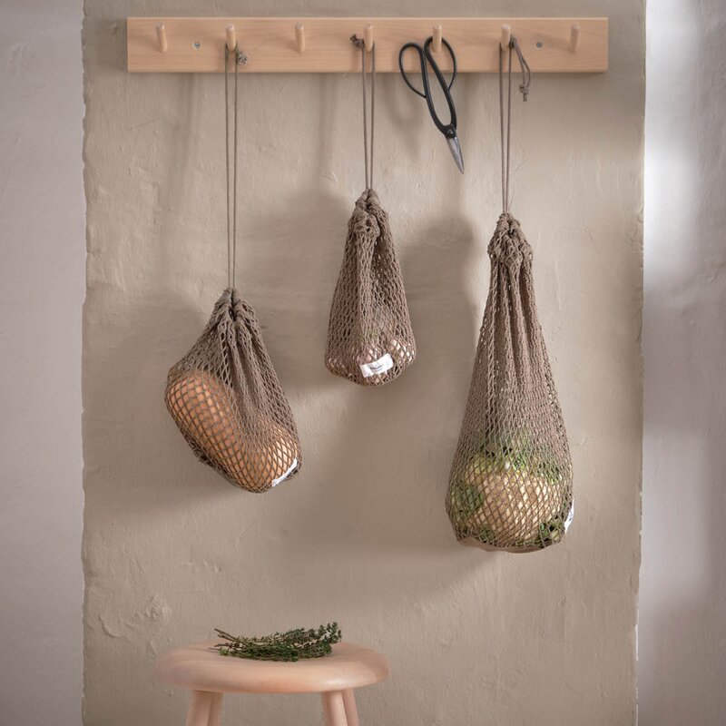 The Organic Company Gjenbrukbar nettpose stor 40x30 cm clay