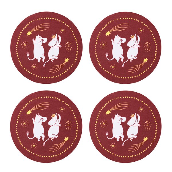 MoominArabia Mummi glassunderlag 4 stk Festlige stunder