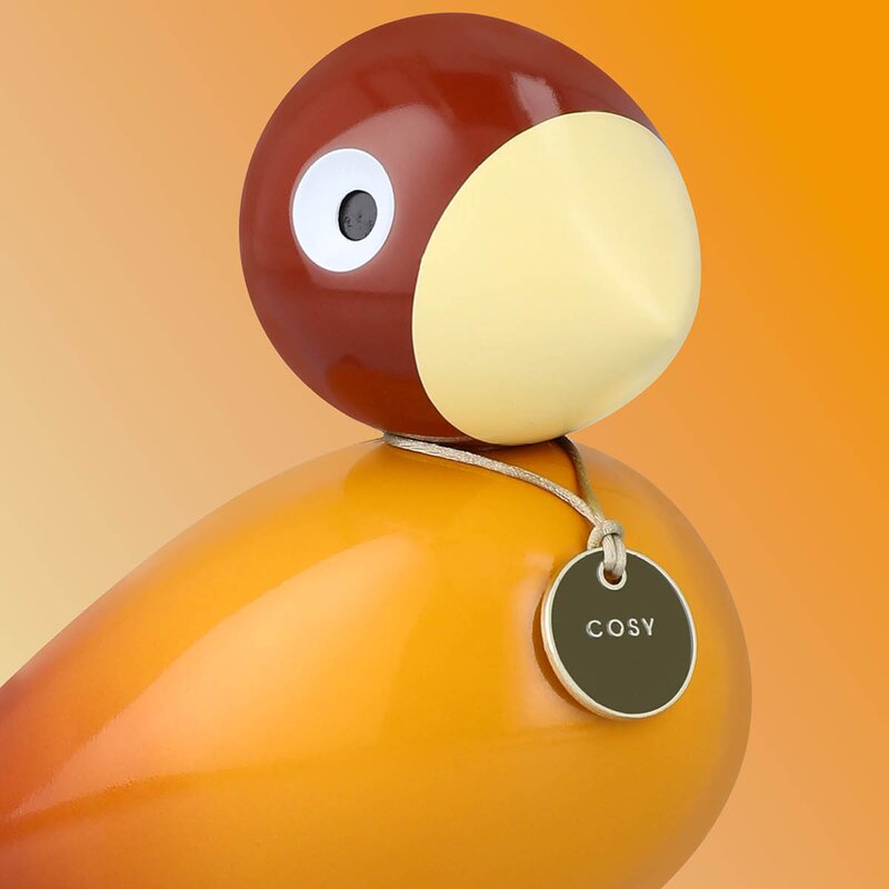 Kay Bojesen Denmark Story Bird sangfugl Cosy 15,5 cm oransje