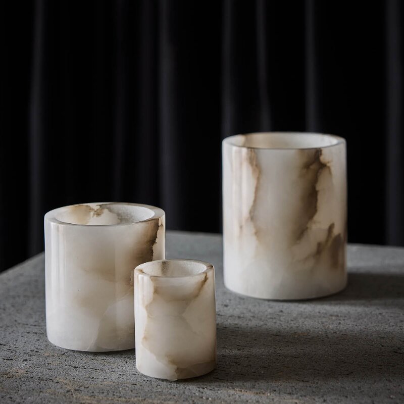 Tell Me More Alabaster telysholder S 10 cm