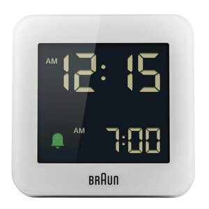 Braun Vekkerklokke digital 7,6 cm hvit