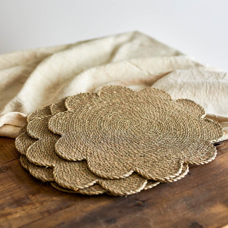 Creative Collection Elin dekkebrikke 38 cm 4 stk natur