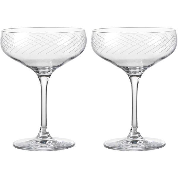 Holmegaard Cabernet Lines cocktailglass 29 cl 2 stk klar